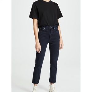 Agolde Riley Jeans - High Rise Straight Crop